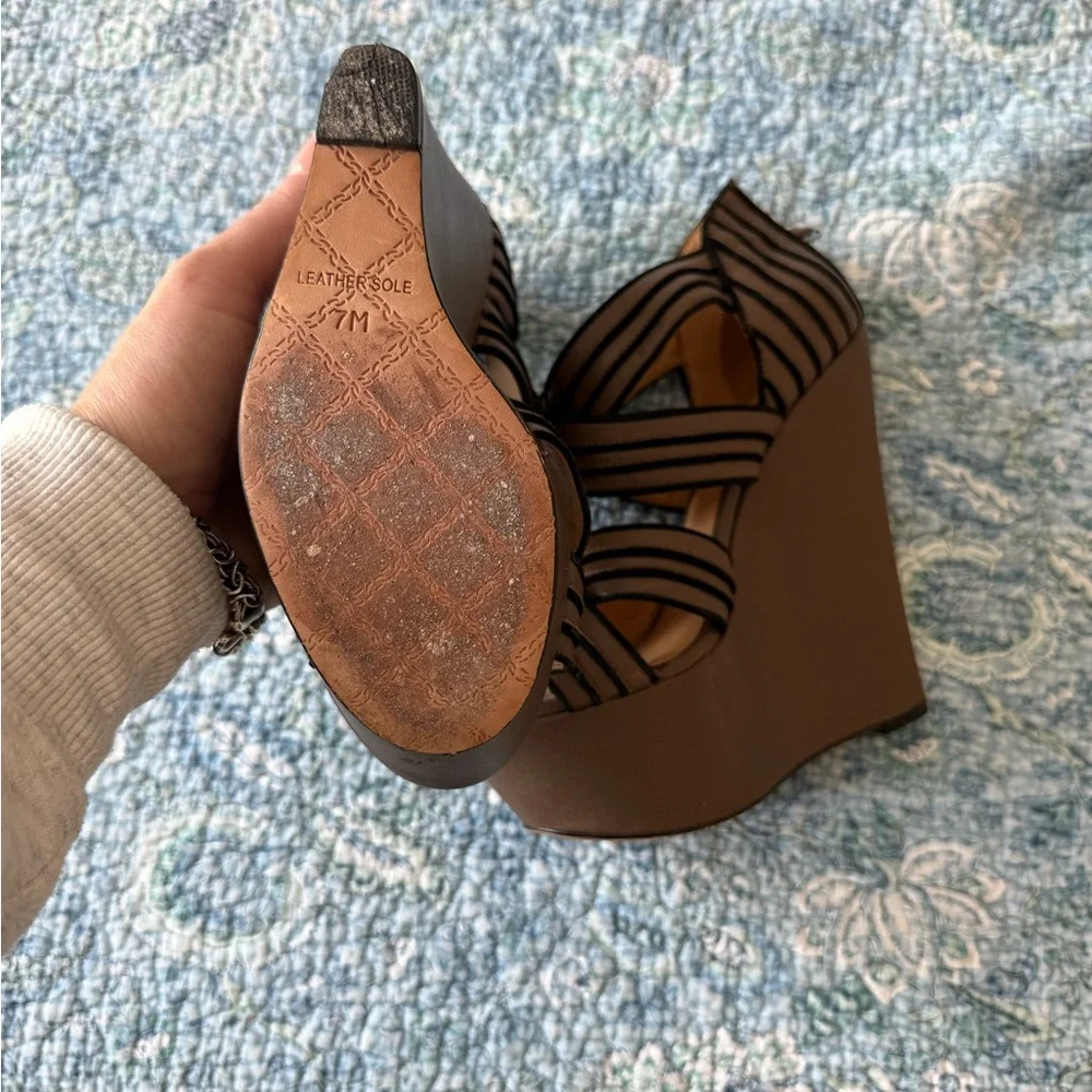 L.A.M.B wedge sandals